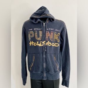 Great China Wall Navy Hooded Sweatshirt